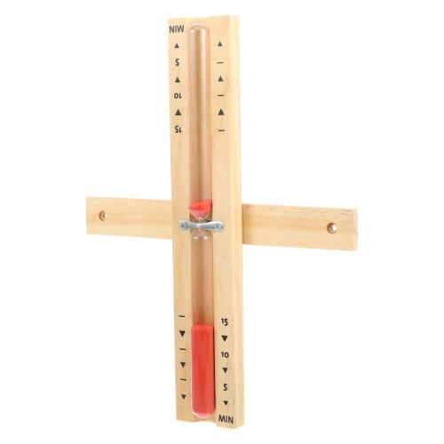 2Pcs Sauna Room Timer Red Wooden Hourglass 15-Minute Sand Timer 1