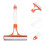Orange Adjustable Angle Squeegee with Built-in Sprayer for Glass 8
