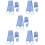 5Sets Blue Self Tanning Mitt Applicator Kit for Back Lotion Use 8