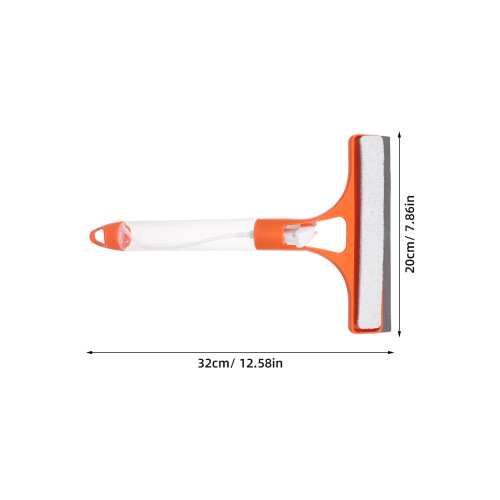 Orange Adjustable Angle Squeegee with Built-in Sprayer for Glass 2