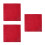 3Pcs Red Thick Mahjong Table Mat Square Soundproof Non-Slip Game Cover 8