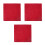 3Pcs Red Thick Mahjong Table Mat Square Soundproof Non-Slip Game Cover 5