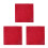 3Pcs Red Thick Mahjong Table Mat Square Soundproof Non-Slip Game Cover 9