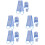 5Sets Blue Self Tanning Mitt Applicator Kit for Back Lotion Use 7