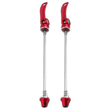 2Pairs Red Aluminium Road and Mountain Bike Quick Release Hub Skewers