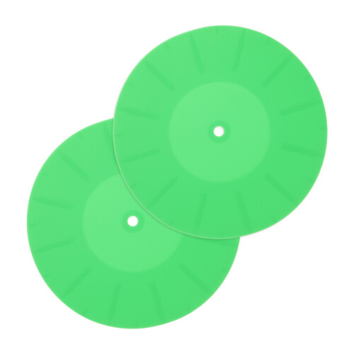 10Pcs Silicone Record Player Mats Green Turntable Pads for Home Use 2