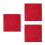 3Pcs Red Thick Mahjong Table Mat Square Soundproof Non-Slip Game Cover 4