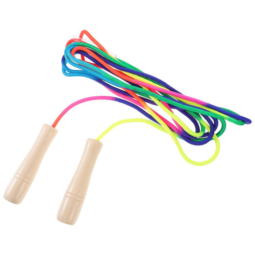 5Pcs Ergonomic Wood Handle Jump Rope Physical Education Equipment 2