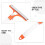 Orange Adjustable Angle Squeegee with Built-in Sprayer for Glass 7