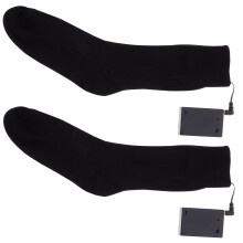 2Pcs Black Thermal Socks Battery Heated Cotton Foot Warmers Outdoor