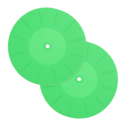 10Pcs Silicone Record Player Mats Green Turntable Pads for Home Use 1