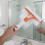 Orange Adjustable Angle Squeegee with Built-in Sprayer for Glass 6