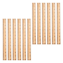 72Pcs Wooden Straight Rulers Unbreakable School and Home Use