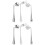 2Sets Ergonomic Silver Angled Spoon and Curved Fork for Disabled Users 7