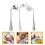 2Sets Ergonomic Silver Angled Spoon and Curved Fork for Disabled Users 11