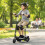 Homcom HOMCOM Foldable Powered Scooter 120W, Adjustable Seat, Brake, Black 1