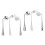 2Sets Ergonomic Silver Angled Spoon and Curved Fork for Disabled Users 6