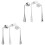 2Sets Ergonomic Silver Angled Spoon and Curved Fork for Disabled Users 5