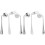 2Sets Ergonomic Silver Angled Spoon and Curved Fork for Disabled Users 4
