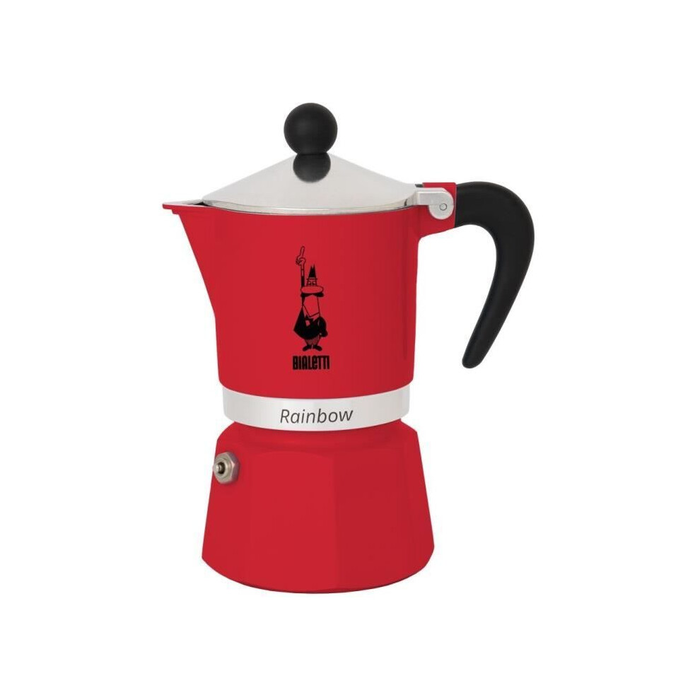 Bialetti 6 Cup Moka Pot | Italian Coffee Stovetop Espresso Maker Red