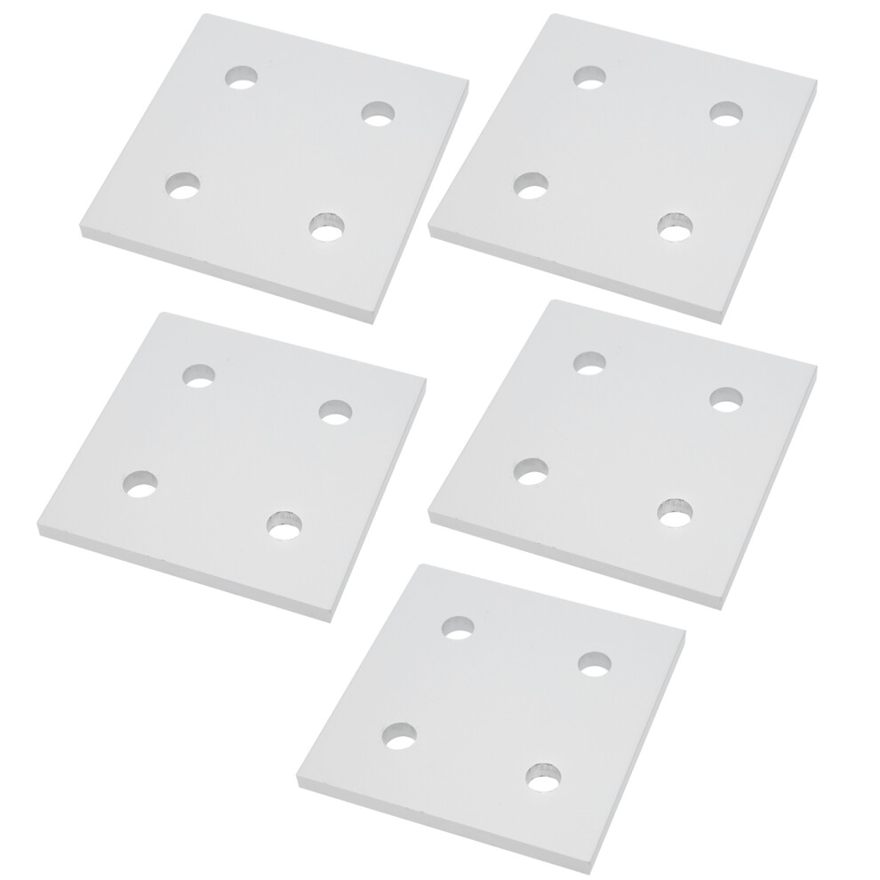 Set Of 5 Vertical Connecting Plates 4-Hole For Aluminium Extrusion Profile 8080 9481379242849