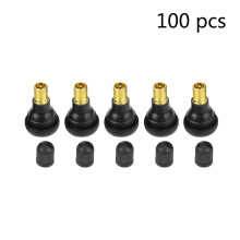 Short Valve Stems for Tubeless Tires, Ozone Resistant EPDM Rubber High Sealing Performance, Universal Fit for Car and Motorcycle Rims, Fits Rim Hole