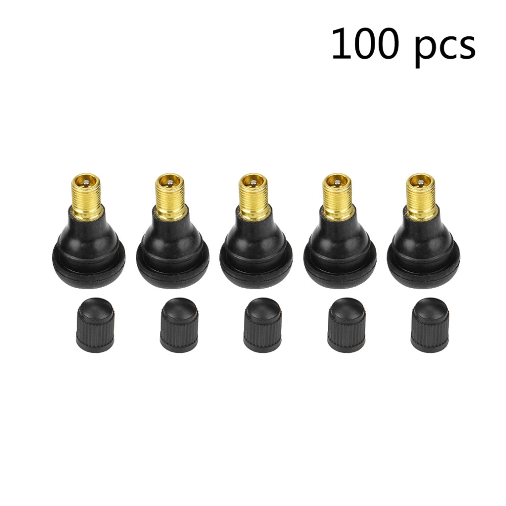 Short Valve Stems For Tubeless Tires, Ozone Resistant Epdm Rubber High Sealing Performance, Universal Fit For Car And Motorcycle Rims, Fits Rim Hole 9190834117027
