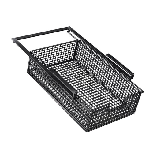 Under Shelf Basket Hanging Pullout Drawer Basket for Bedroom Kitchen C