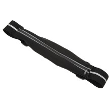 Waterproof Sports Waist Bag with Headphone Hole, Adjustable, Black, Fits Phones Under 17CM