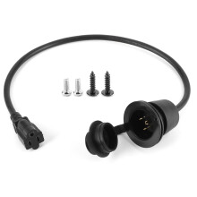 Tomada de alimentação CA com flange, 15A 125V, com design à prova d'água e certificação ETL. Tomadas duplas com flange para trailers e