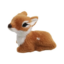 Christmas Themed Deer Ornament Realistic Furs Model-Brown Color