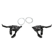 Brems- und Schalthebelset aus Aluminiumlegierung für Fahrräder, 21/24-Gang-Schaltung für Mountainbikes und Rennräder, ergonomisches, integriertes