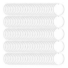 150 Pcs Round Acrylic Keychain Blanks 2 Inches Clear Acrylic Circles Discs Transparent for DIY Keychain Project