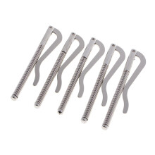 5Pcs Silver Money Clip Bar Wallet Replace Parts Spring Clamp Cash Hold
