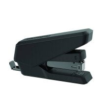 Jam Free Stapler, 25 Sheet Capacity - LX840 Easy-Press Half Strip Antibacterial Manual Stapler – Uses Both 24/6mm and 26/6mm Staples – Black