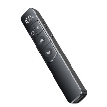 Pointeur de présentation laser sans fil 2.4G, 280mAh, 135x22x14mm, noir et argent