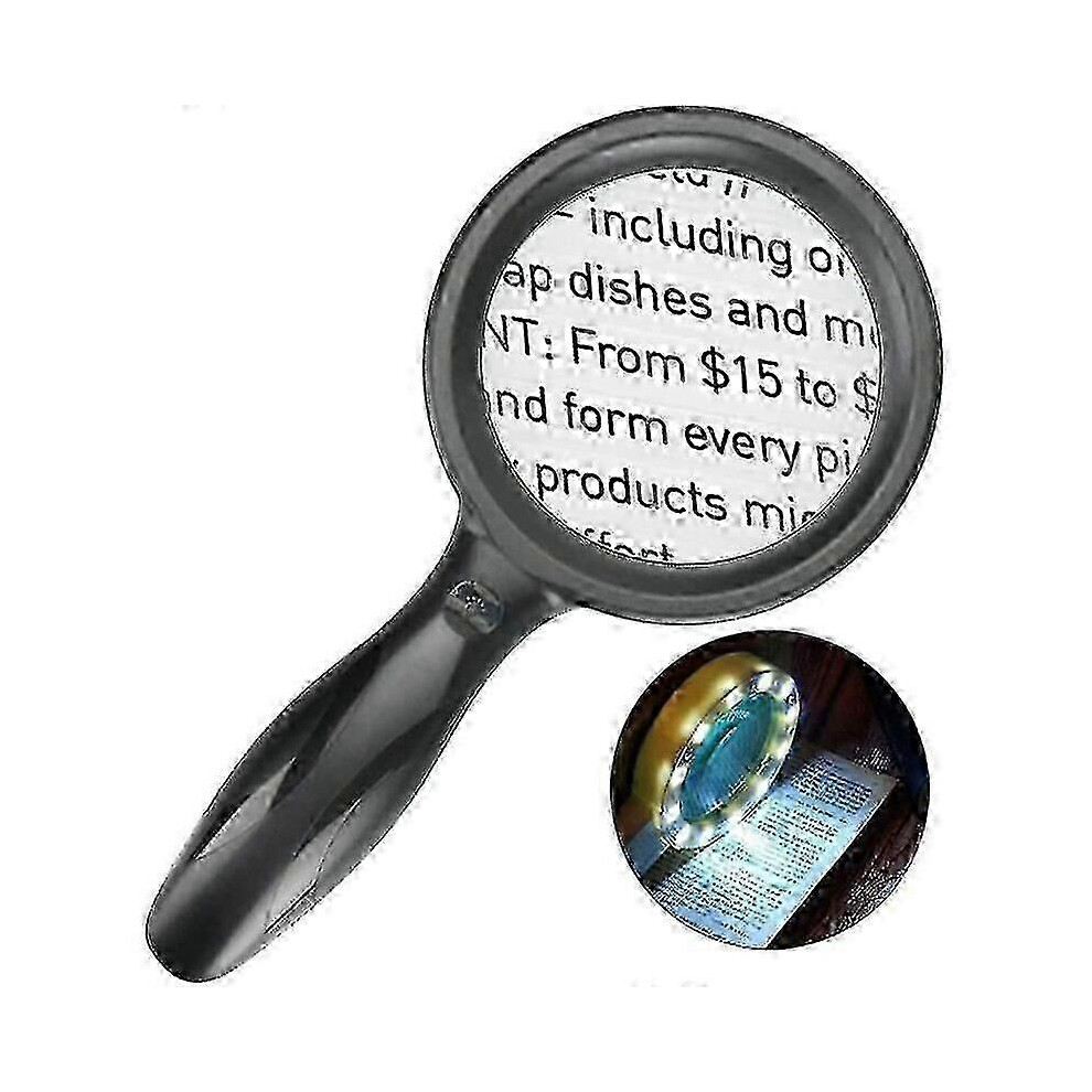 Magnifying Glass, 30X/60X Dual Magnification, 33LED Rechargeable Dimmable
