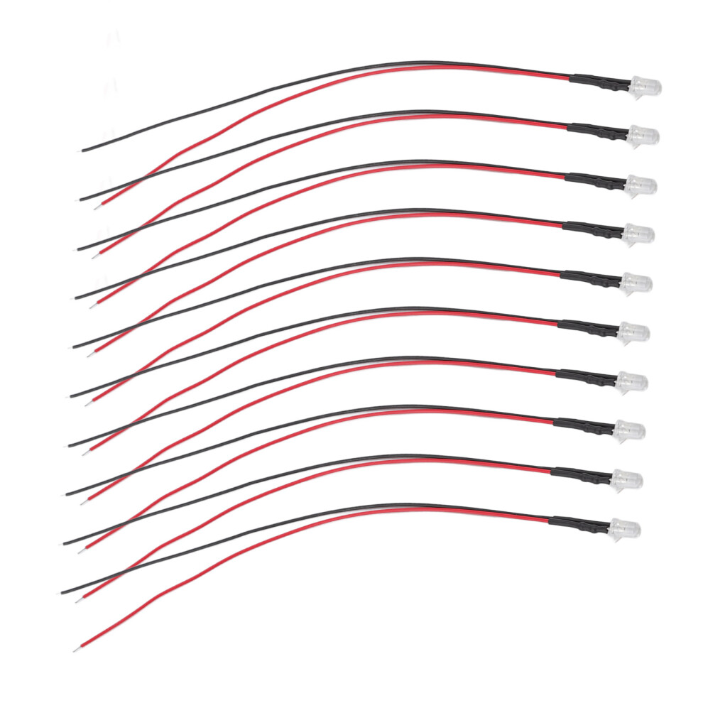 10Pcs Blue 5Mm Prewired Led Diodes 5Â12V For Decoration 3331390086297