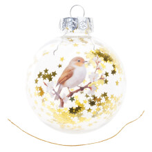 Elegant Bird Pattern Clear- eurasian robin
