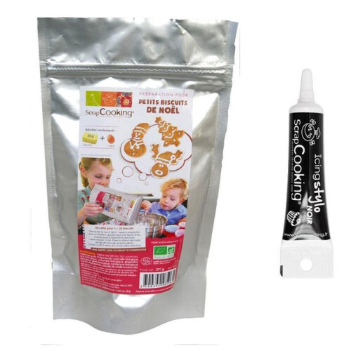 Bio-Weihnachtsplätzchen-Mischung 290 g + schwarzer Spritzstift