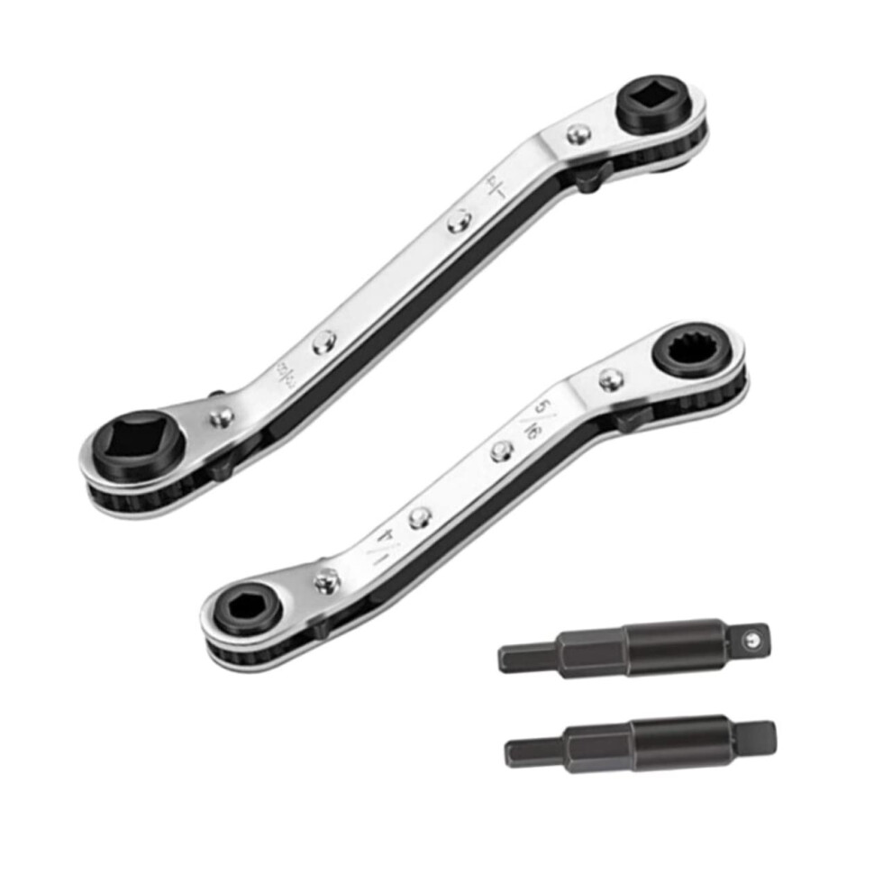 Quick Ratchet Spanner For Ac Tool Lightweight Compact Multifunctional Refrigeration Wrench For Tight Spaces 1 Set 9426802226539