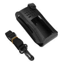 Funkgerätehalterung mit drehbarer Gürtelschlaufe und D-Clip, Holster mit elastischem Kordelverschluss für Walkie-Talkies, kompatibel mit