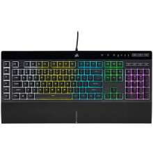 Näppäimistö - Corsair - K55 RGB Pro - USB - QWERTY Englanti - Taustavalaistu Musta