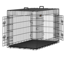 Cerca para cães - HELLOSHOP26 - Modelo XXXL - 2 portas - Bandeja removível - Dobrável e transportável