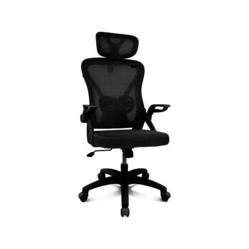 Ergonomic chair Drift DRAIR35 with mesh back, foldable armrests, 120 kg capacity, black