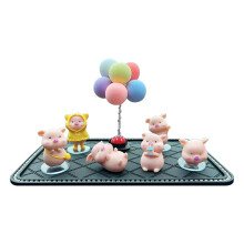 Figure di maiali Kawaii Simpatici maialini rosa Figurine di maialini in miniatura per decorazioni di cupcake Decorazioni per torte Decorazioni per la
