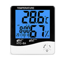 Fuktighetsmåler med digitalt display og rask oppdateringsfrekvens, romtemperaturmåler med veggmontering og komfortindikator for