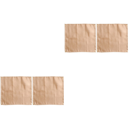 4Stk Khaki Feuerfeste Isolation Glasfaser Grill Camping 2