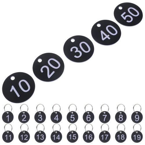 200Sets Markierungs-Nummernanhänger Mit Metallring 1