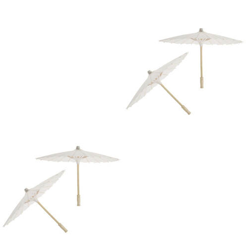 4Pièces Ombrelles Blanches Décoratives Pour Cérémonies Et Fêtes 2